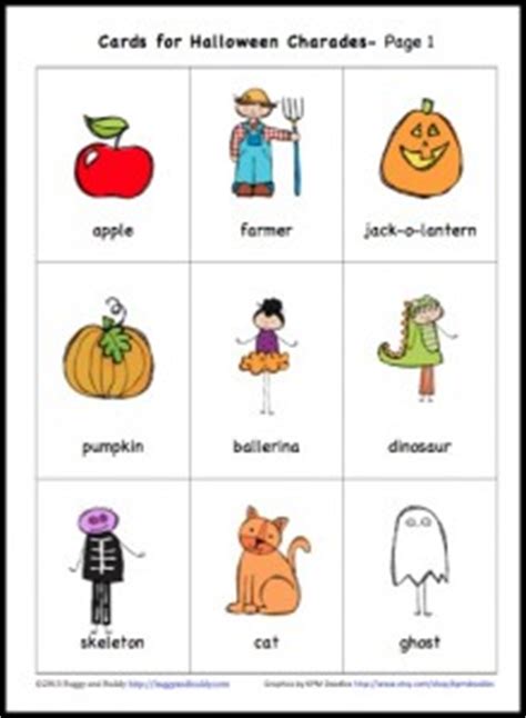 Maybe you would like to learn more about one of these? Free Printable Halloween Charades Game for Kids - Buggy and Buddy