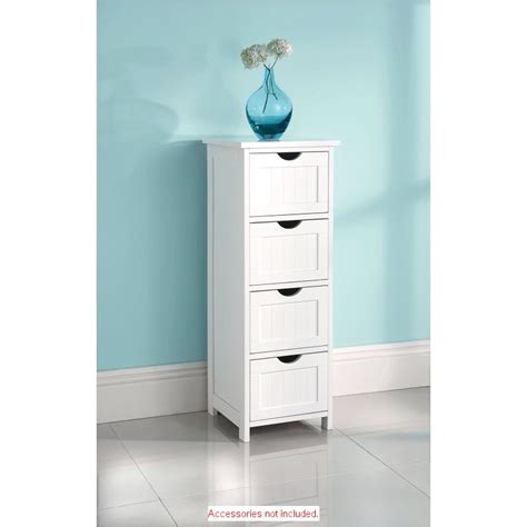 Maine 4 Drawer Chest Storage Cabinet With Drawers Wooden Bathroom
