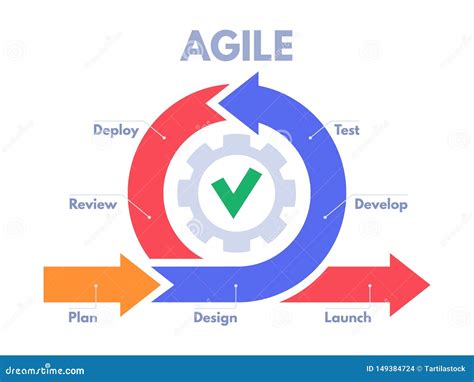 Agile Development Process Infographic Software Developers Sprints