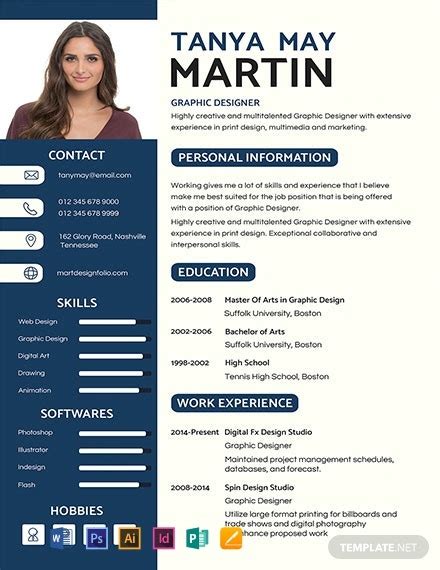 Our editorial collection of free modern resume templates for microsoft word features stylish, crisp and fresh resume designs that are meant to help you command more attention during the 'lavish' 6 seconds your average recruiter gives to your resume. 92+ FREE Photo Resume Templates - Word (DOC) | PSD ...