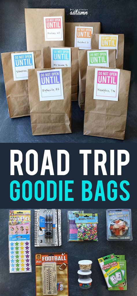 Count Down A Long Car Ride With Road Trip Goodie Bags Let Kids Open