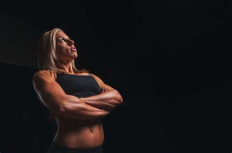 X Athlete Biceps Blonde Bodybuilder Dark Exercise Fit