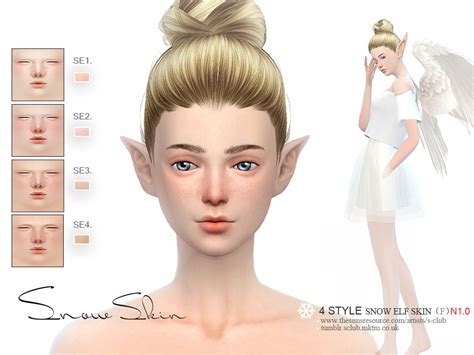 The Sims Resource S Club Ts4 Hs Snow Elf Skintones F10