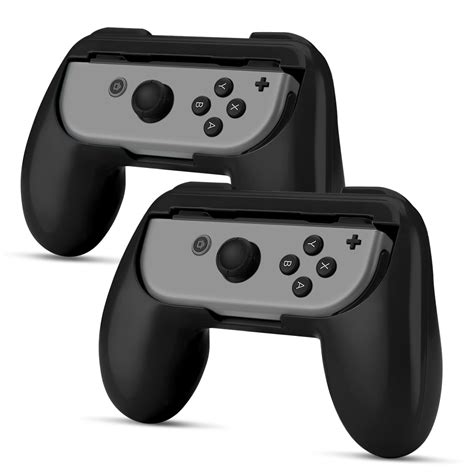 Joy Con Grip For Nintendo Switch Oled 2 Pack Black Comfortable Grip Wear Resistant Joy Con