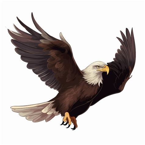 Premium AI Image A Cartoon Image Of A Bald Eagle With The Wings Spread