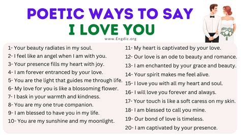 How To Say I Love You In Poetic Ways Engdic