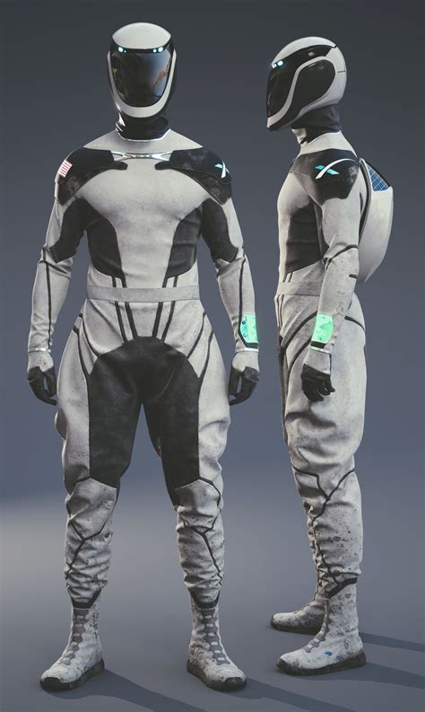 Artstation Spacex Space Suit Concept Lucas Valle Space Suit