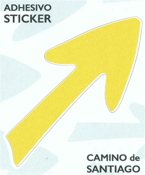 Pegatina Flecha Pequeña Camino Santiago Peregrinoteca