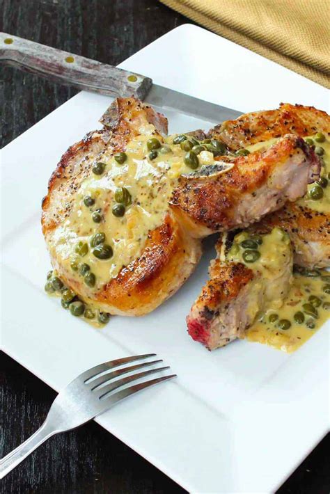 My husband frequently requests these over my marinated and grilled pork chops when i give him a choice. Seared Pork Chops in Caper Sauce - How To Feed A Loon