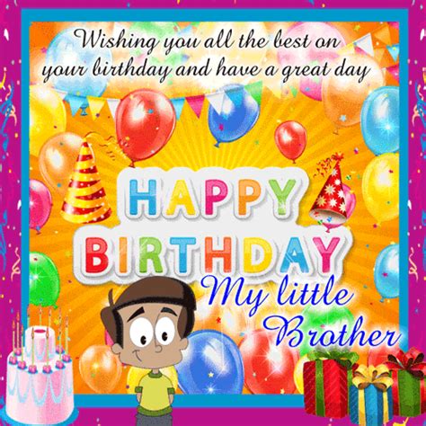 My Little Brothers Birthday Ecard Free For Brother And Sister Ecards