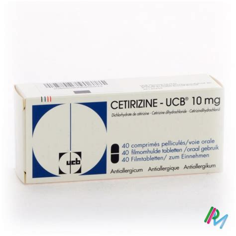 Cetirizine 10mg Ucb 40 Tabl Zwitserse Apotheek Ordering Buying