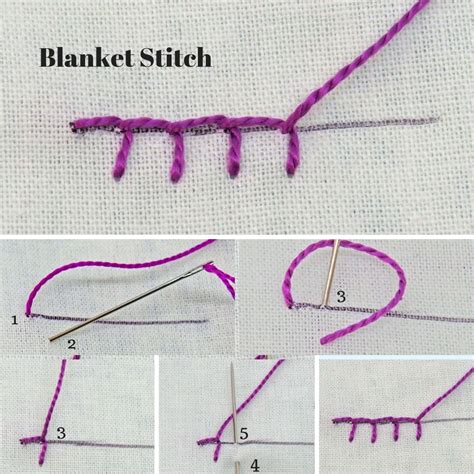 Blanket Stitch How To Stitch A Blanket Stitch For Hand Embroidery
