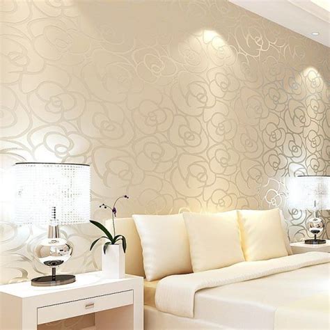 Classic Style Velvet Wallpaper Gold Rose Flower Living Room Sofa