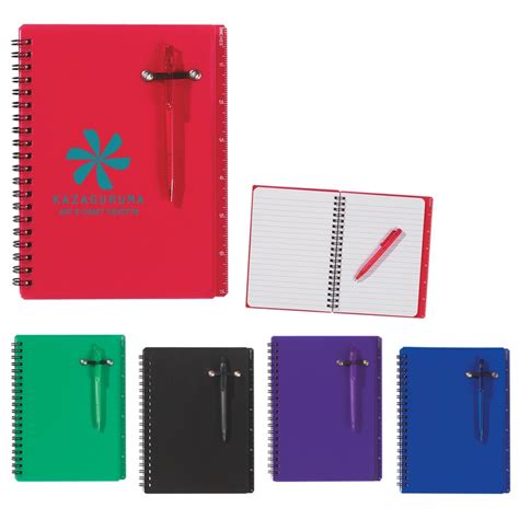 Customized 5 X 7 Spiral Pocket Notebook And Pen Promotional