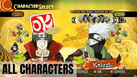 Naruto Ultimate Ninja Storm 1 All Characters Showcase Full Roster