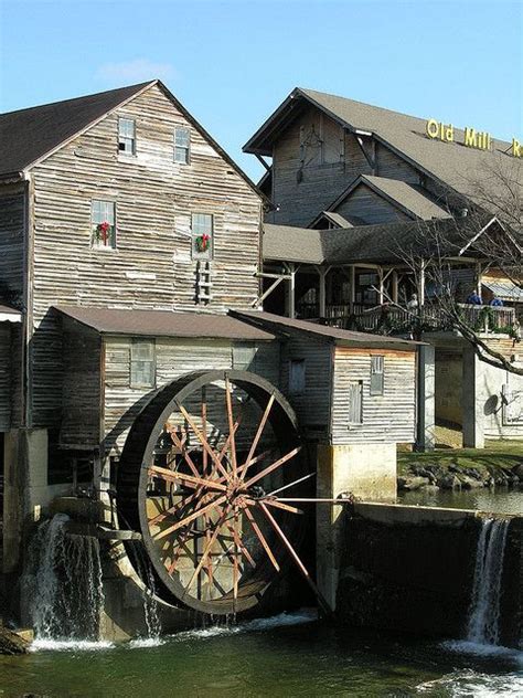 Grist Mill At Old Mill Restaurant On The Little Pigeon River Pigeon