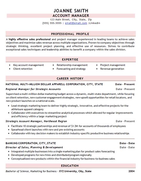 There is no best way to construct a cv; Professional Sales Resume Example - Clothing Apparel Store