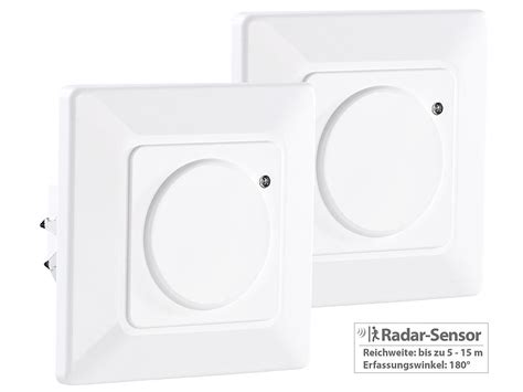 revolt Einbau Bewegungsmelder: 2er-Set Automatische Lichtschalter mit
