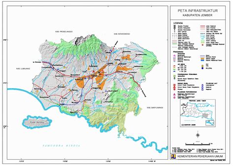 Peta Lengkap Indonesia Peta Infrastruktur Kabupaten Jember