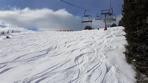 Skiing Fresh Powder Snow In Ramsau Am Dachstein In Austria