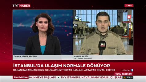 TRT Haber Canlı on Twitter İstanbul Havalimanı nda bir pistin kardan