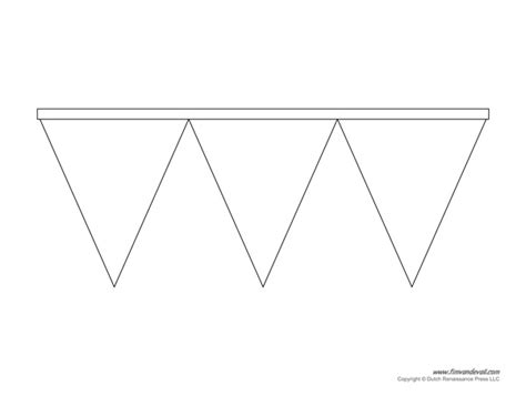 Printable Pennant Banner Template And Triangle Banner Templates