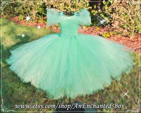Ariels Green Gown Inspired Princess Dress For Girls Dressup And Flower
