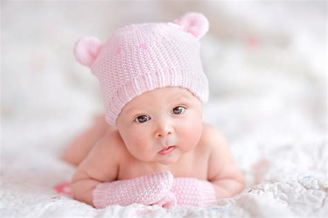 Topi Rajutan Dan Sarung Tangan Bayi Merah Muda Mata Anak Anak Topi