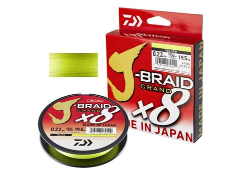 Daiwa Braided Lines J Braid Grand X Yellow Braided Lines