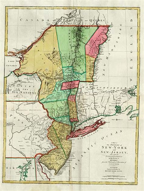 A Map Of The Provinces Of New York And New Jersey With A Part Of