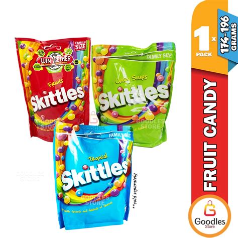 174 196grams skittles fruit flavored candy fruit candy crazy sour skittles original tropical