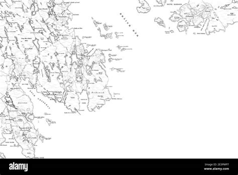 Map Of Outer Hebrides Sheet 019 Ordnance Survey 1879 1882 Stock Photo