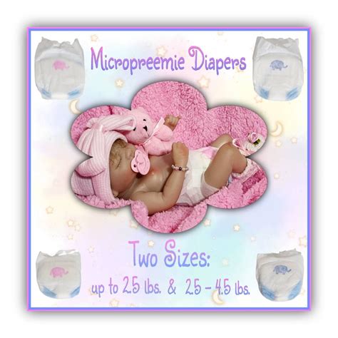 1 3 5 Micro Preemie Rebornsilicone Diapers Etsy