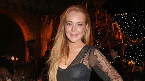 Lindsay Lohan Wears A Sheer Black Dress To London Fia Gala 2015 Glamour