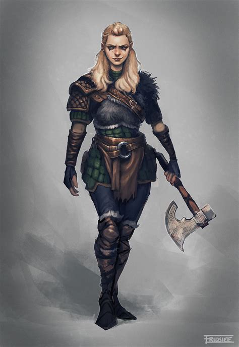 artstation astrid bjørnsdatter frida evelyn arntsen viking character viking woman warrior