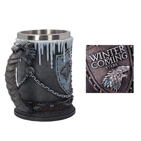 Creative Mug For Tea Game Of Thrones 3d Resin Reusable Stainless Steel