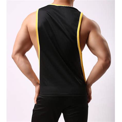 Men S Sleeveless Loose Fit Vest Casual O Neck Sport Breathable Tank