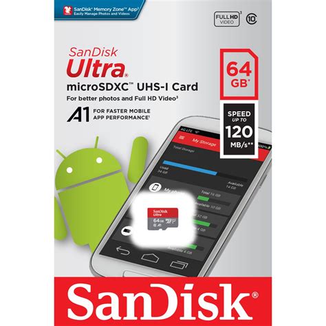 Sandisk Ultra Microsdxc Uhs I 64gb ความเร็วสูงสุด 120 Mbs U1 A1
