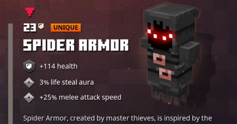 Spider Armor Minecraft Dungeons Gamewith