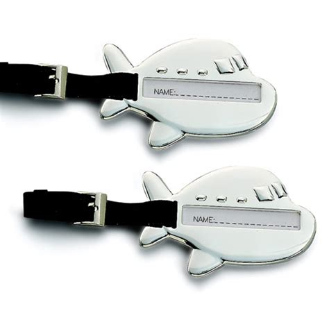 Take our line of recycled plastic luggage tags, that come shaped as cruise ships, flip flops, airplanes, and so much more! Airplane Luggage Wedding Tag - Unique Silver Wedding ...