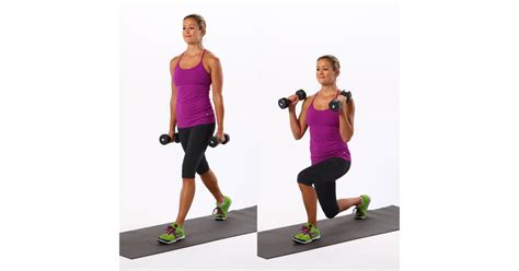 Alternating Lunge With Bicep Curl Compound Exercises For Fat Loss