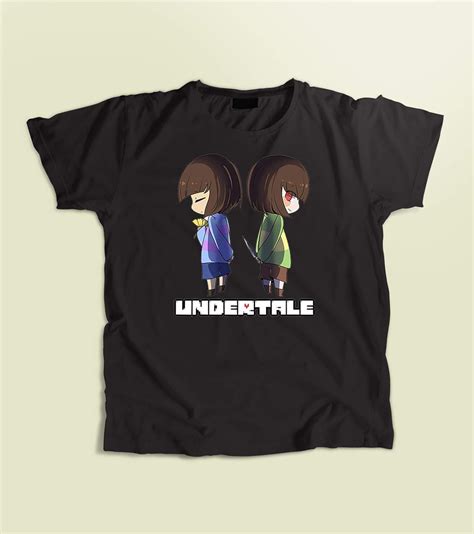 Undertale Shirt Undertale T Shirt Chara Frisk S And S Shirt Clothing Un
