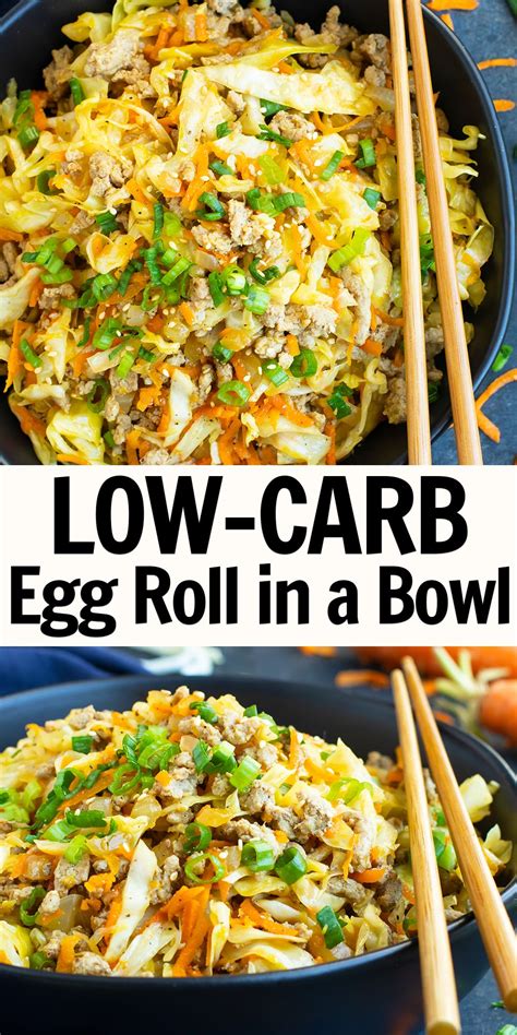 This easy low calorie recipe for scrambled egg is a great breakfast or lunch. Egg Roll in a Bowl | Keto + Paleo | Recipe in 2020 (With ...