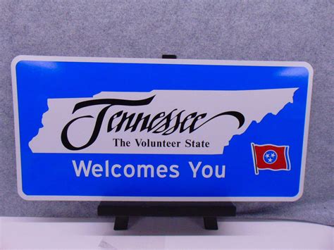Welcome Sign Welcome To Tennessee Freeway Sign Metal Wall Etsy