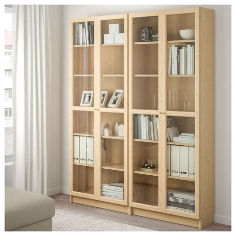 Being one of the largest ikea parallel importers, with the widest possible range of ikea products our goal is to deliver the best quality furniture. IKEA - BILLY / OXBERG Bookcase birch veneer, glass | Shelves, Glass shelves, Ikea