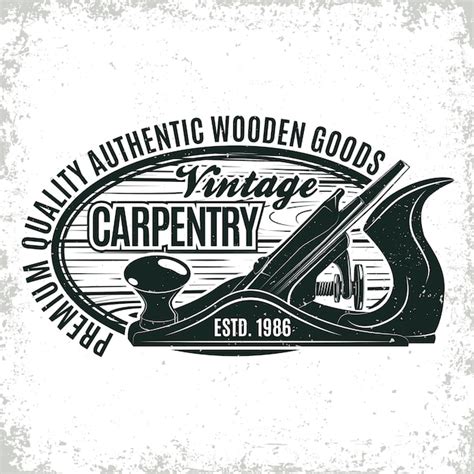 Premium Vector Vintage Woodworking Logo Design