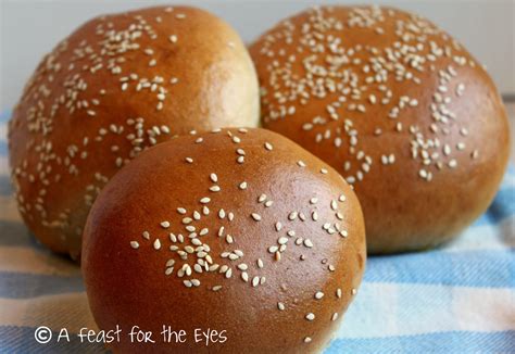 A Feast For The Eyes Perfect Hamburger Buns In An Hour Including