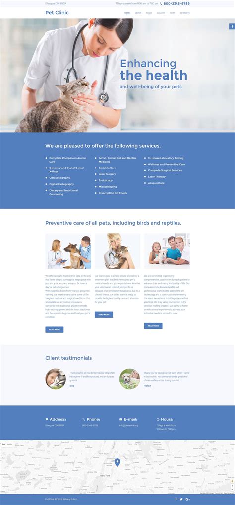 However it is in the best interest of you and your pet that your retain a copy of their medical records. Pet Clinic - Vet Medicine Responsive Joomla Template | Pet ...