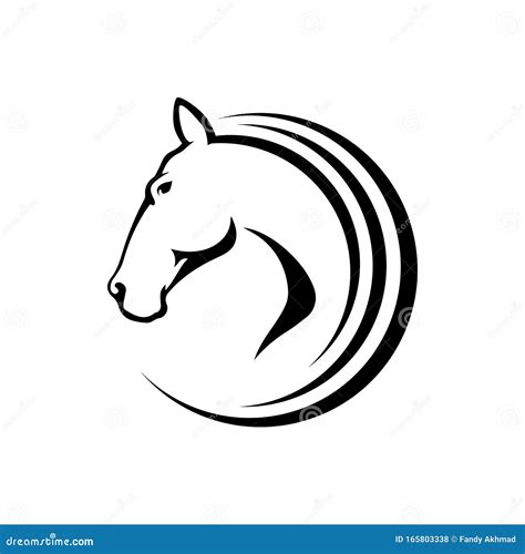 Black Stallion Horse Head Logo Vector Symbol The Silhoutte Of Black