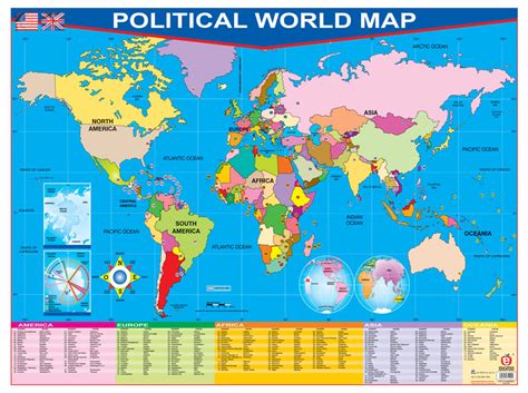Planisferio Politico Gigante Posters Mapas En Mercado Libre Argentina